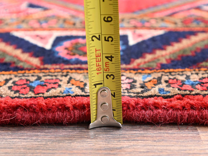 2'11" x 9'9" New Hand Knotted Red Wool Runner Oriental Rug - MOA1021897