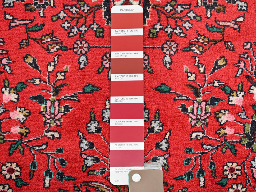 2'9" x 9'4" New Hand Knotted Red Wool Runner Oriental Rug - MOA1021898