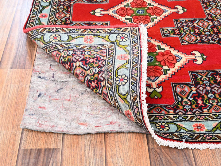 2'5" x 8'5" New Hand Knotted Red Wool Runner Oriental Rug - MOA1021899