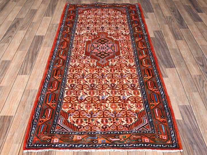 2'11" x 6'4" New Hand Knotted Ivory Wool Runner Oriental Rug - MOA1021900