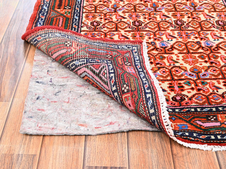 2'11" x 6'4" New Hand Knotted Ivory Wool Runner Oriental Rug - MOA1021900