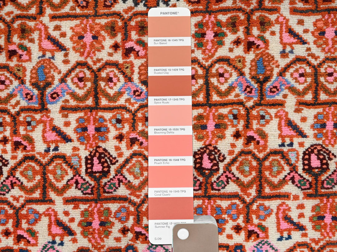 2'11" x 6'4" New Hand Knotted Ivory Wool Runner Oriental Rug - MOA1021900