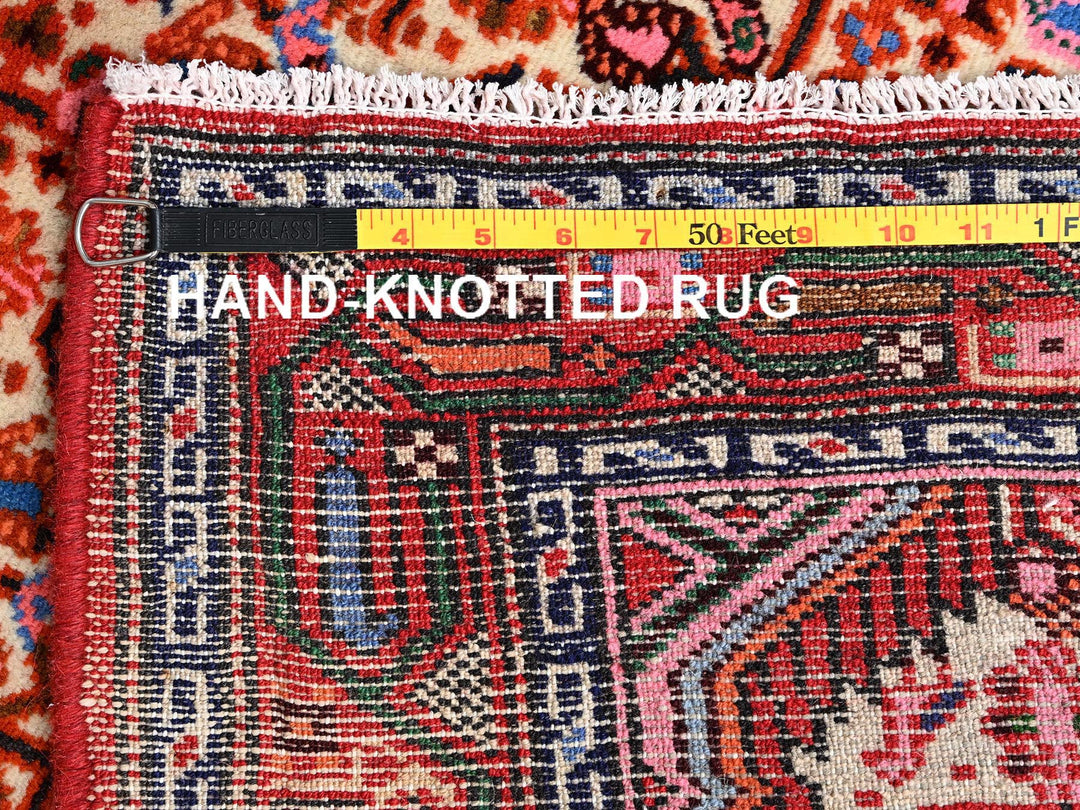 2'11" x 6'4" New Hand Knotted Ivory Wool Runner Oriental Rug - MOA1021900