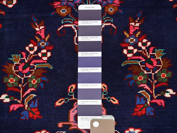 3'10" x 13'11" New Hand Knotted Blue Wool Runner Oriental Rug - MOA1021902