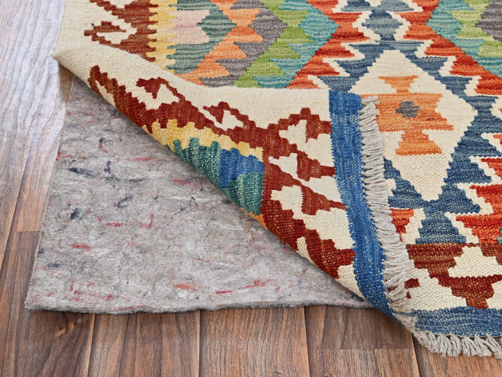 2'11" x 7'11" New Hand Woven Multicolored Wool Runner Oriental Rug - MOA1021903