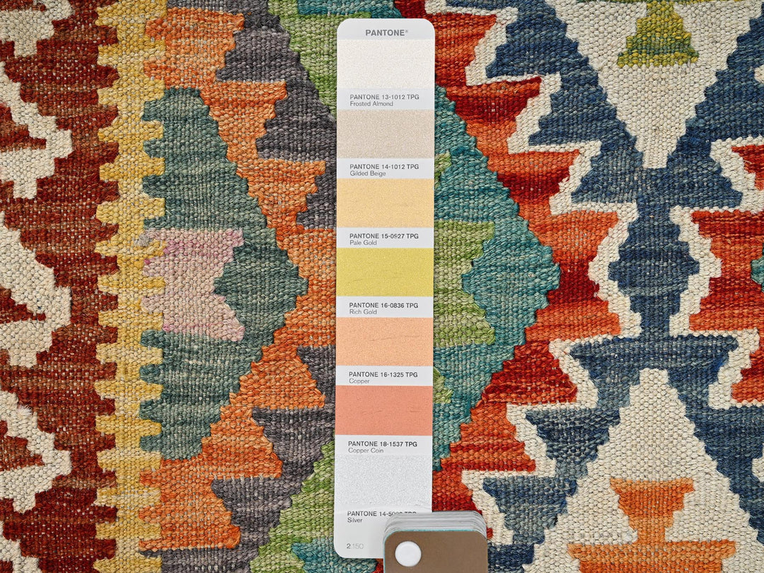 2'11" x 7'11" New Hand Woven Multicolored Wool Runner Oriental Rug - MOA1021903