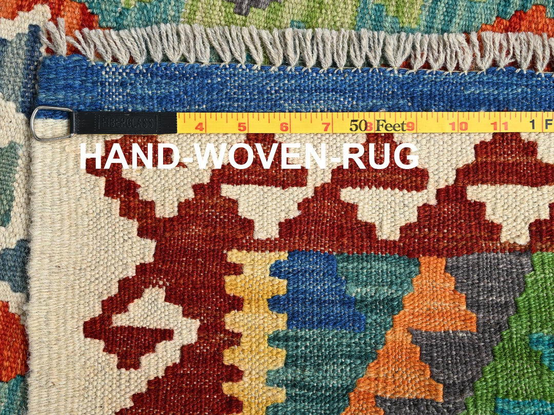 2'11" x 7'11" New Hand Woven Multicolored Wool Runner Oriental Rug - MOA1021903