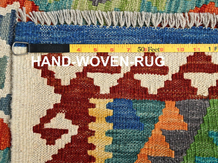 2'11" x 7'11" New Hand Woven Multicolored Wool Runner Oriental Rug - MOA1021903
