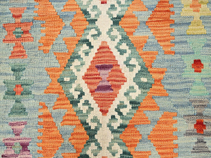 2'7" x 7'10" New Hand Woven Multicolored Wool Runner Oriental Rug - MOA1021904