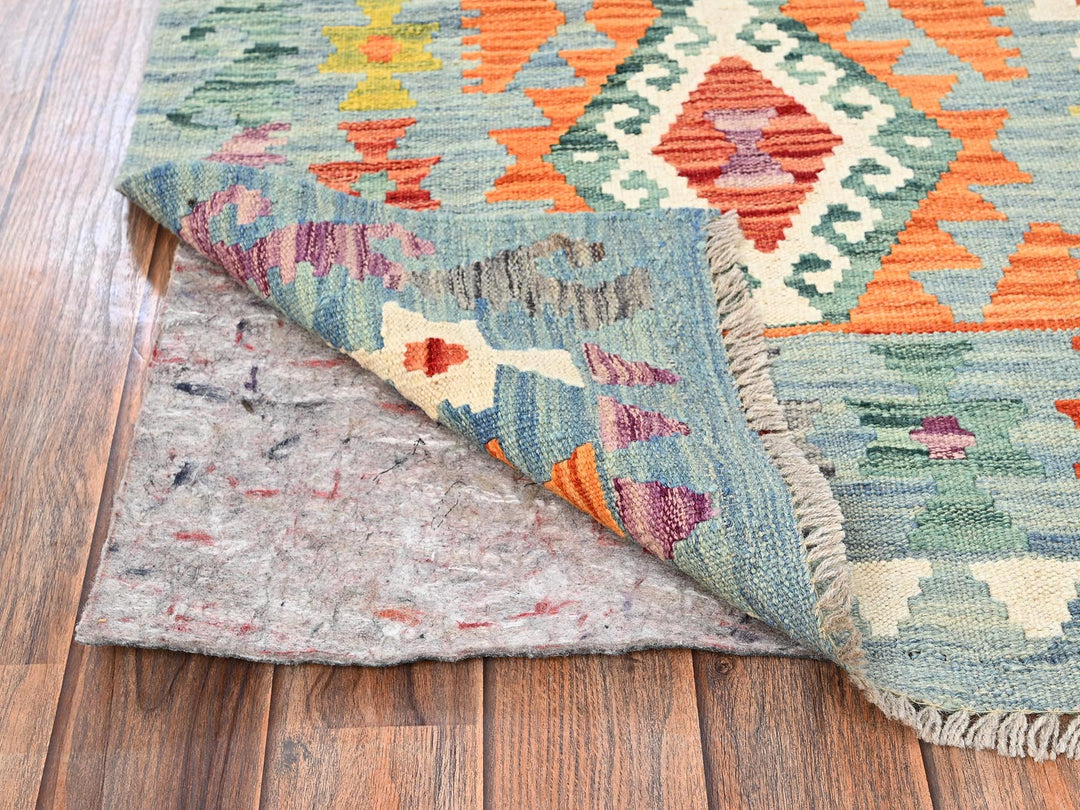 2'7" x 7'10" New Hand Woven Multicolored Wool Runner Oriental Rug - MOA1021904