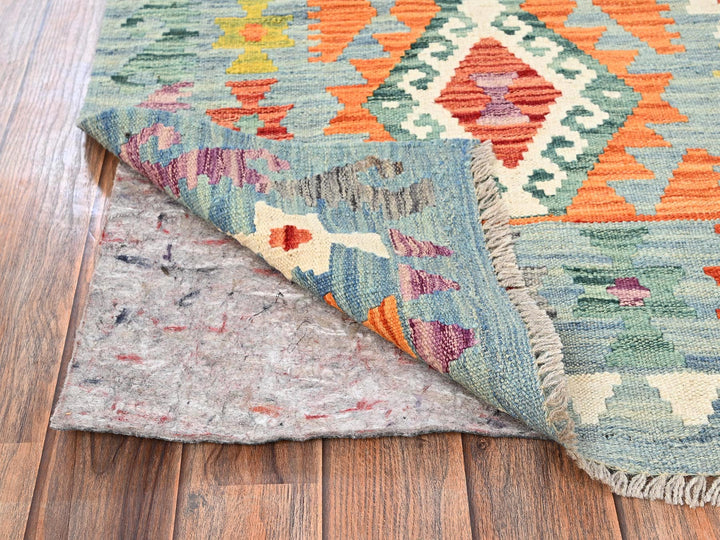 2'7" x 7'10" New Hand Woven Multicolored Wool Runner Oriental Rug - MOA1021904