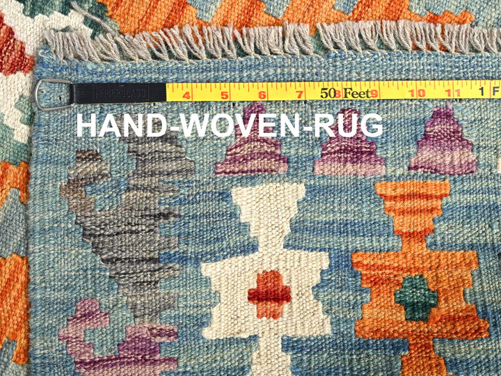 2'7" x 7'10" New Hand Woven Multicolored Wool Runner Oriental Rug - MOA1021904