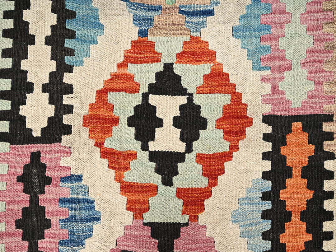 2'9" x 8'3" New Hand Woven Multicolored Wool Runner Oriental Rug - MOA1021905