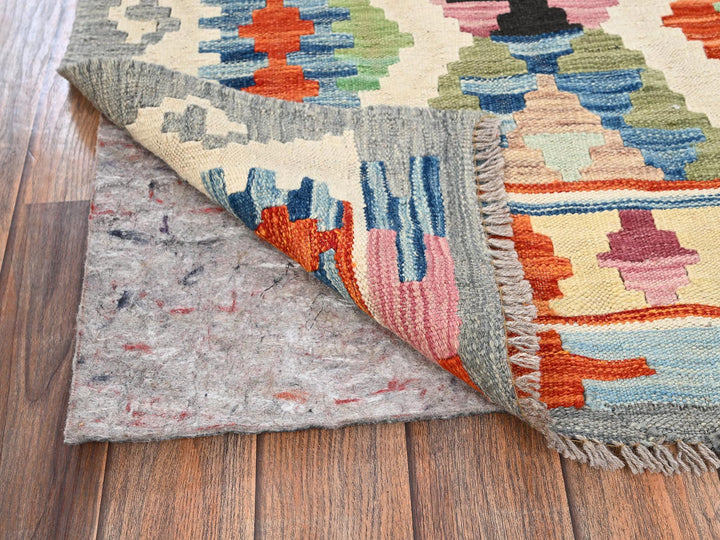 2'9" x 8'3" New Hand Woven Multicolored Wool Runner Oriental Rug - MOA1021905