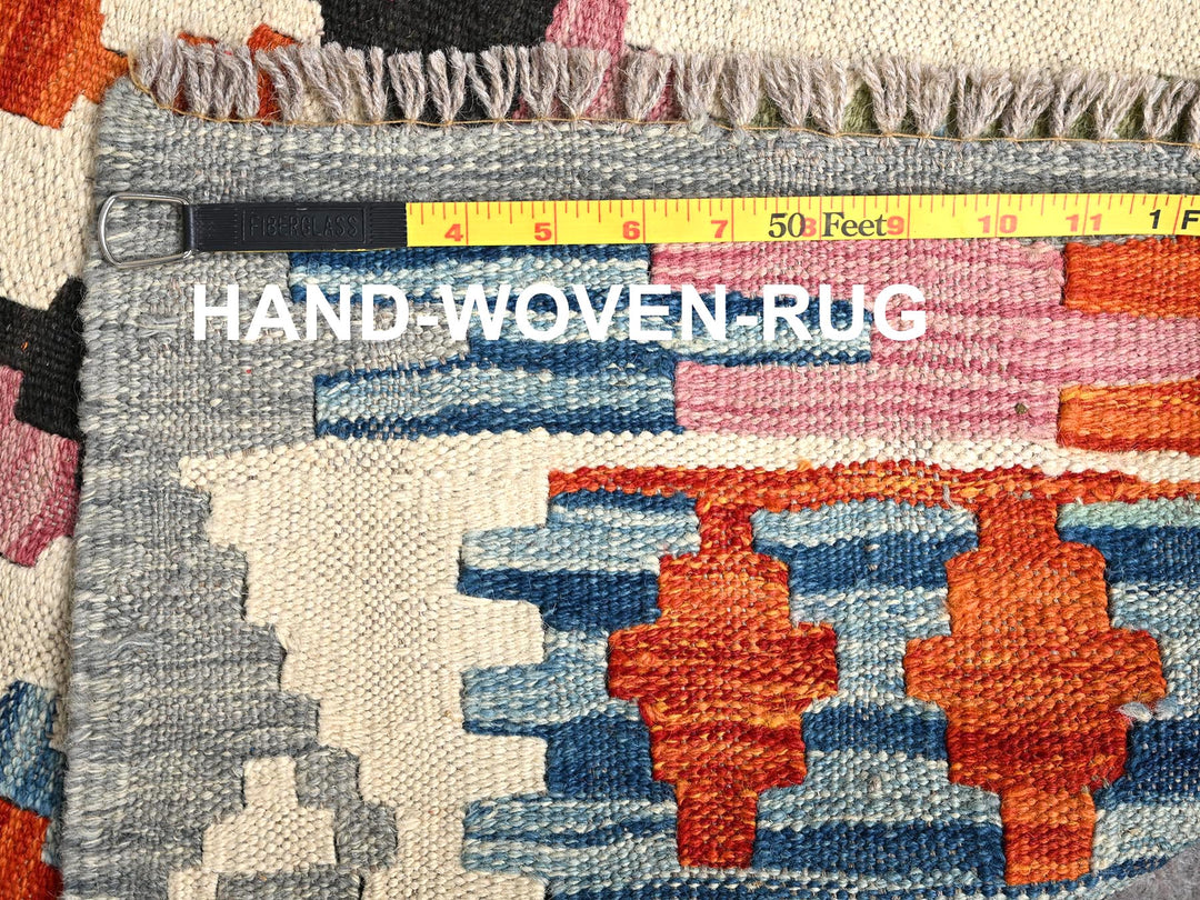 2'9" x 8'3" New Hand Woven Multicolored Wool Runner Oriental Rug - MOA1021905