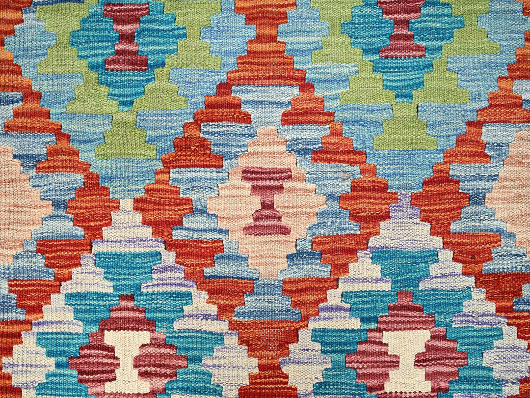 2'9" x 8'2" New Hand Woven Multicolored Wool Runner Oriental Rug - MOA1021908