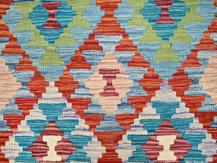 2'9" x 8'2" New Hand Woven Multicolored Wool Runner Oriental Rug - MOA1021908