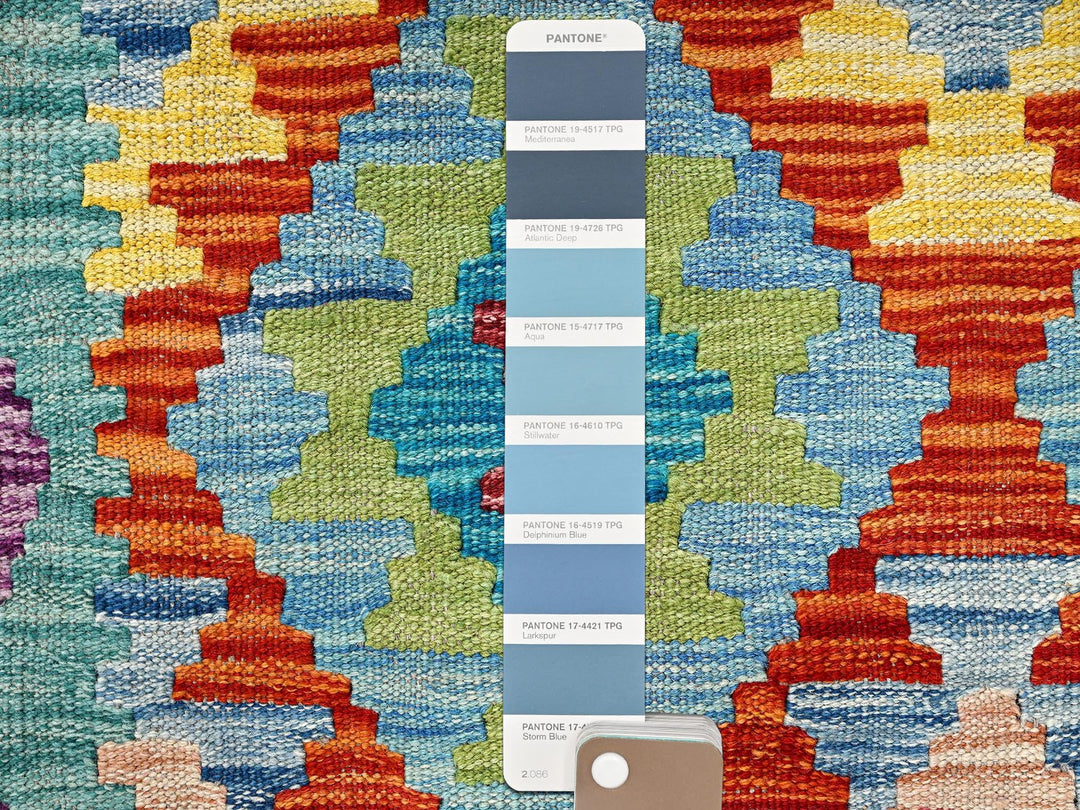2'9" x 8'2" New Hand Woven Multicolored Wool Runner Oriental Rug - MOA1021908