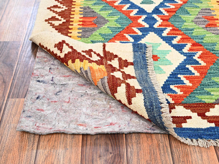 2'7" x 7'10" New Hand Woven Multicolored Wool Runner Oriental Rug - MOA1021909