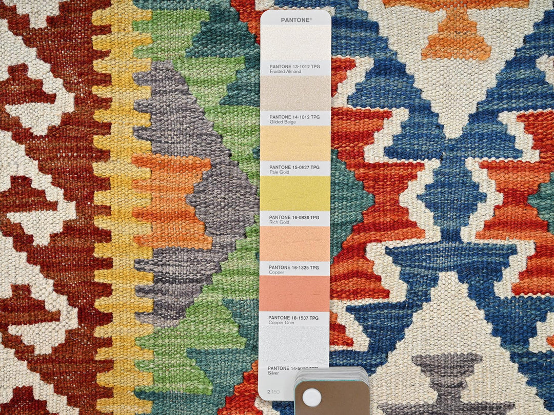 2'7" x 7'10" New Hand Woven Multicolored Wool Runner Oriental Rug - MOA1021909
