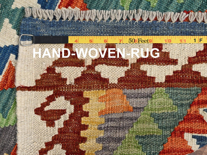 2'7" x 7'10" New Hand Woven Multicolored Wool Runner Oriental Rug - MOA1021909