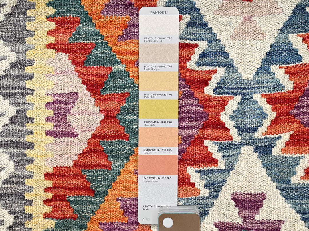 2'10" x 8'1" New Hand Woven Multicolored Wool Runner Oriental Rug - MOA1021910