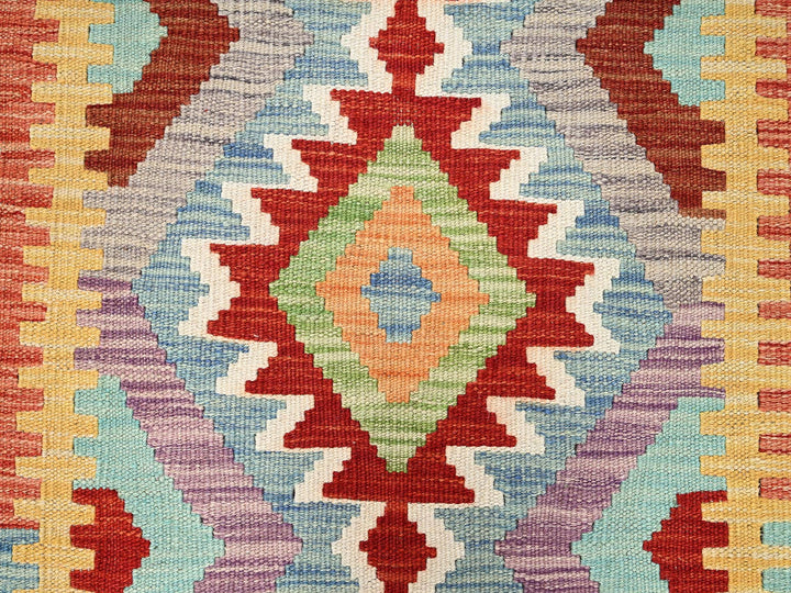 2'8" x 8'3" New Hand Woven Multicolored Wool Runner Oriental Rug - MOA1021911
