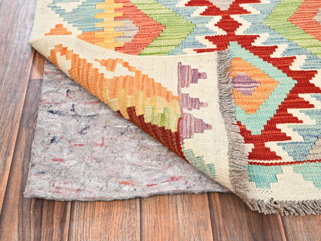 2'8" x 8'3" New Hand Woven Multicolored Wool Runner Oriental Rug - MOA1021911