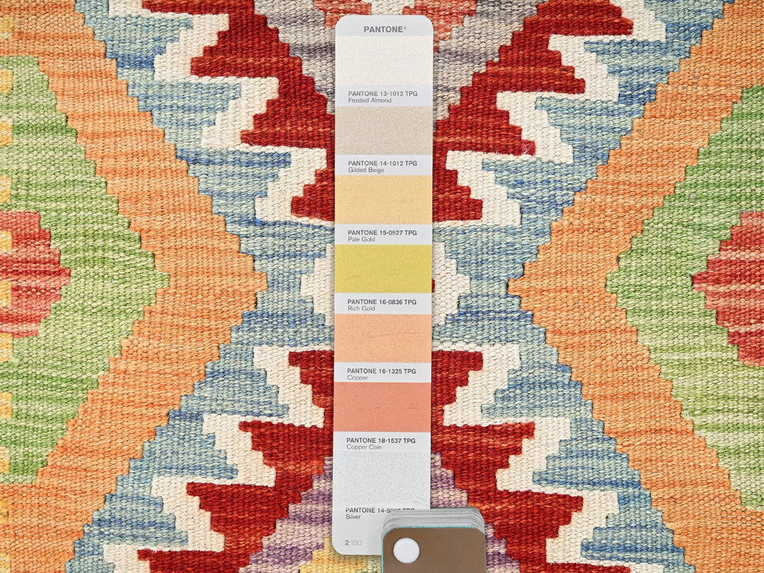 2'8" x 8'3" New Hand Woven Multicolored Wool Runner Oriental Rug - MOA1021911