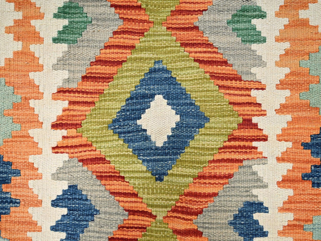 2'9" x 8'3" New Hand Woven Multicolored Wool Runner Oriental Rug - MOA1021914