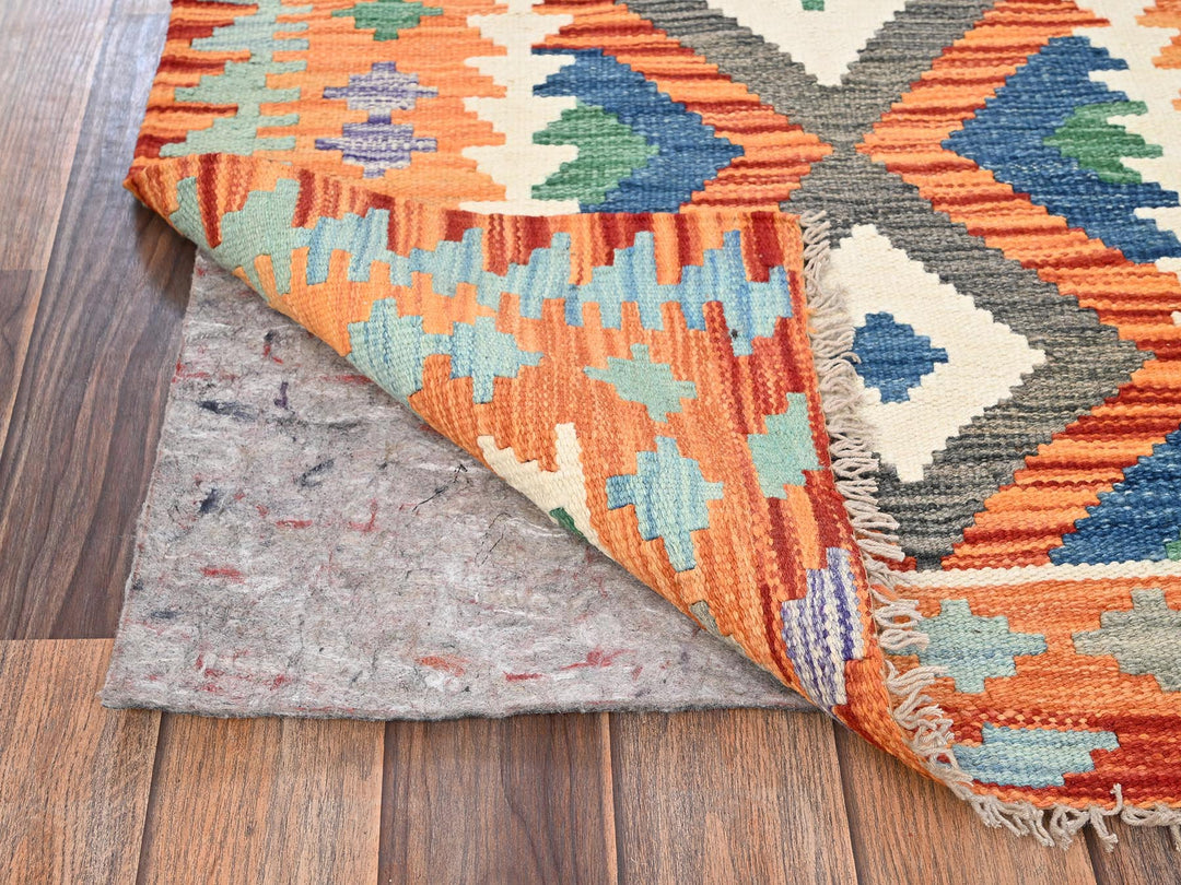 2'9" x 8'3" New Hand Woven Multicolored Wool Runner Oriental Rug - MOA1021914