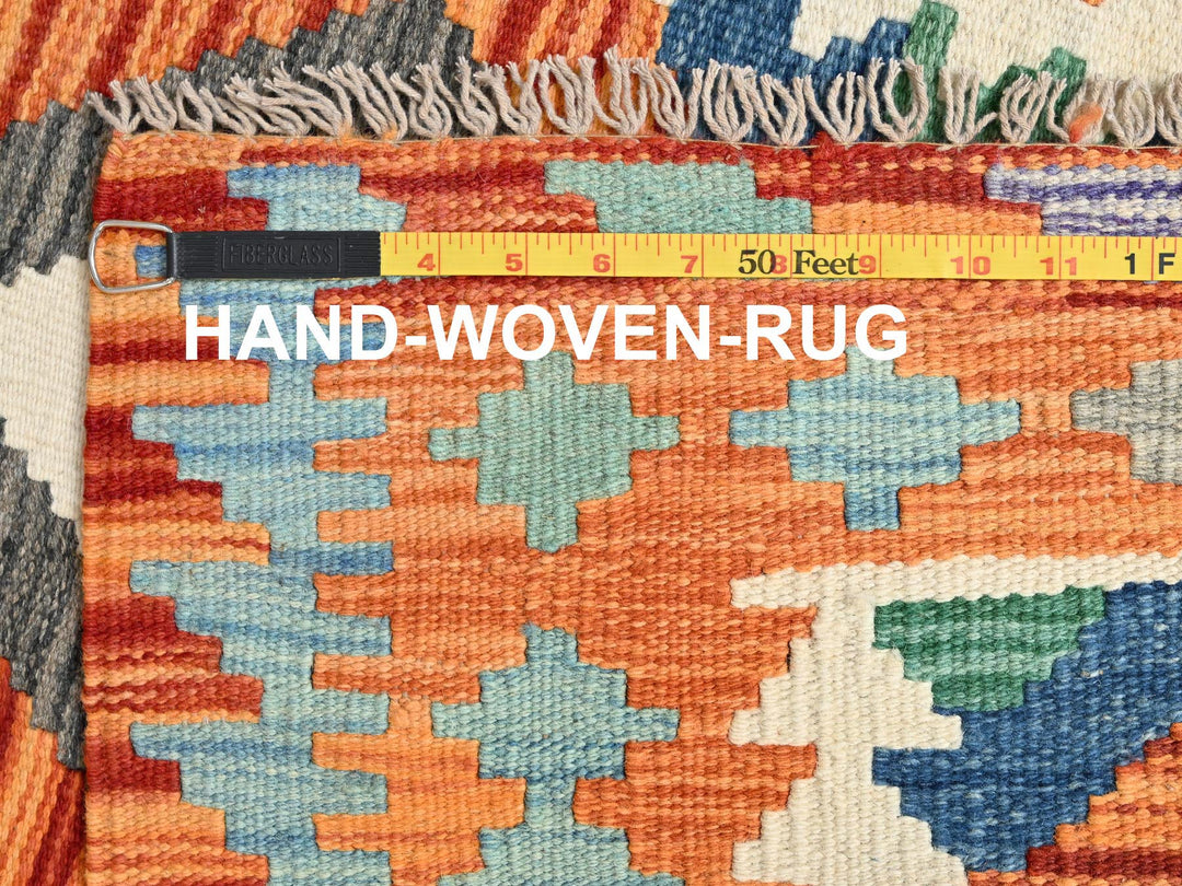 2'9" x 8'3" New Hand Woven Multicolored Wool Runner Oriental Rug - MOA1021914