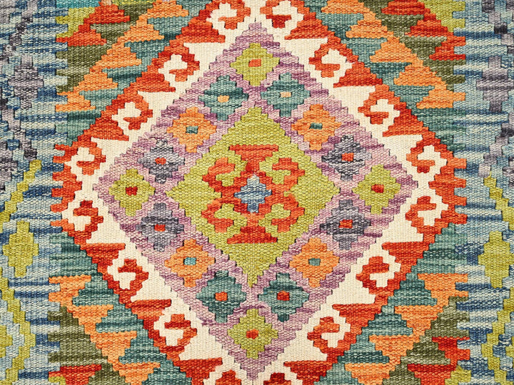 2'4" x 8'8" New Hand Woven Multicolored Wool Runner Oriental Rug - MOA1021917