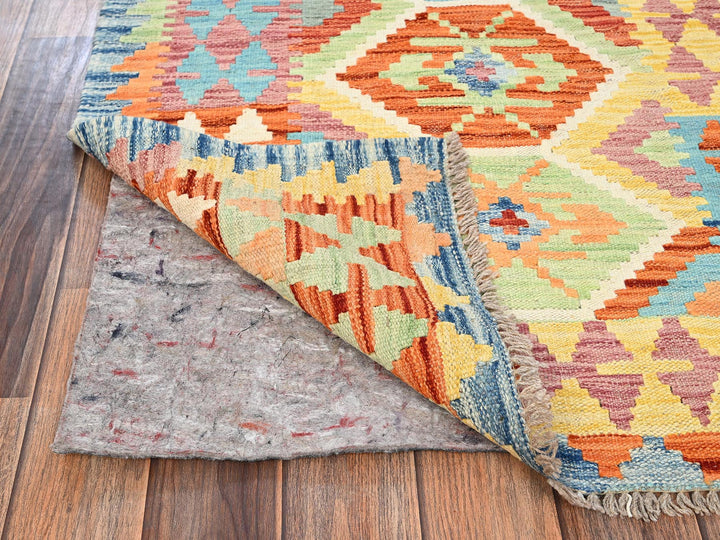 2'8" x 8'2" New Hand Woven Multicolored Wool Runner Oriental Rug - MOA1021919