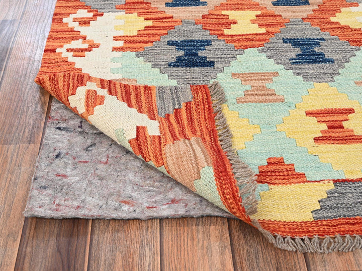 2'7" x 8'0" New Hand Woven Multicolored Wool Runner Oriental Rug - MOA1021922