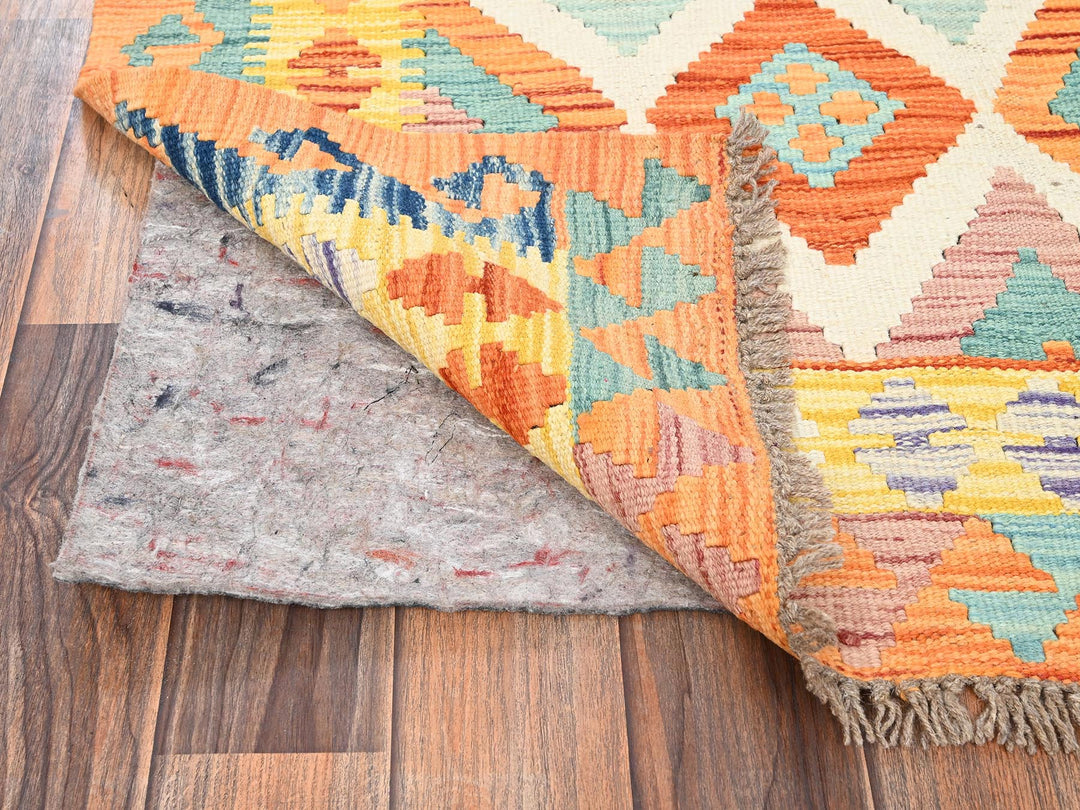 2'8" x 8'0" New Hand Woven Multicolored Wool Runner Oriental Rug - MOA1021923