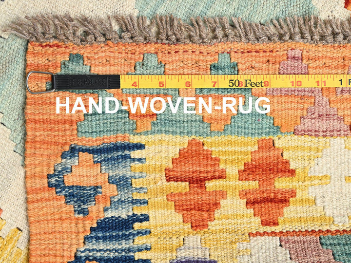 2'8" x 8'0" New Hand Woven Multicolored Wool Runner Oriental Rug - MOA1021923