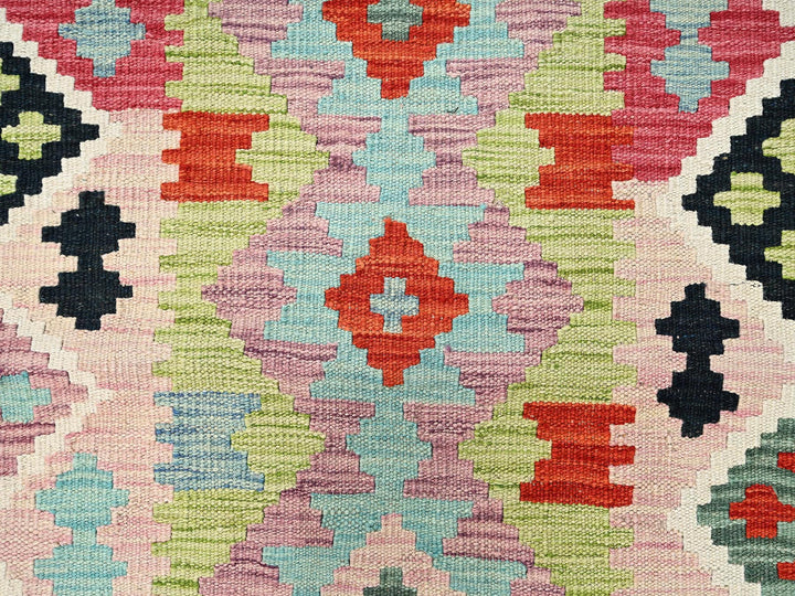 2'11" x 8'6" New Hand Woven Multicolored Wool Runner Oriental Rug - MOA1021924