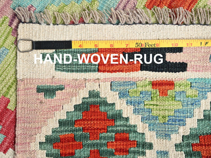 2'11" x 8'6" New Hand Woven Multicolored Wool Runner Oriental Rug - MOA1021924
