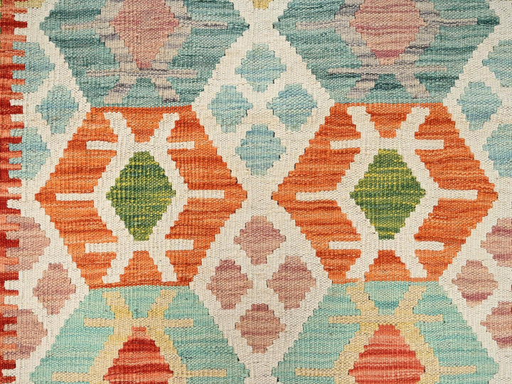 2'8" x 8'1" New Hand Woven Multicolored Wool Runner Oriental Rug - MOA1021925