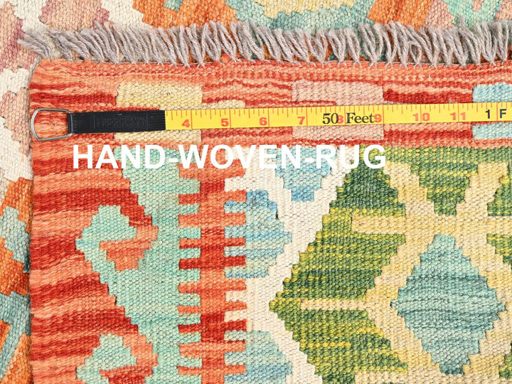 2'8" x 8'1" New Hand Woven Multicolored Wool Runner Oriental Rug - MOA1021925