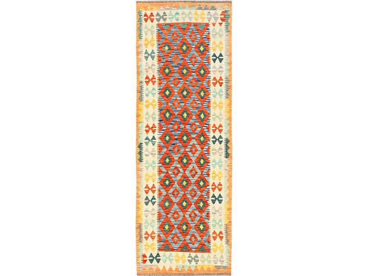 2'8" x 8'1" New Hand Woven Multicolored Wool Runner Oriental Rug - MOA1021927