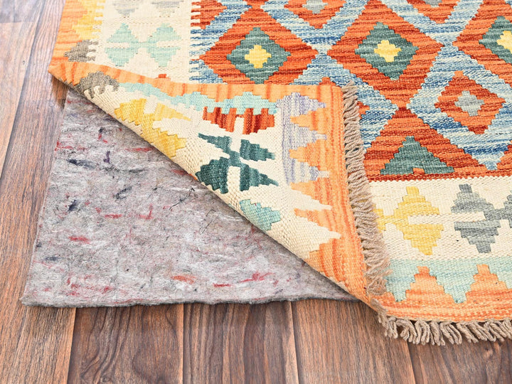 2'8" x 8'1" New Hand Woven Multicolored Wool Runner Oriental Rug - MOA1021927