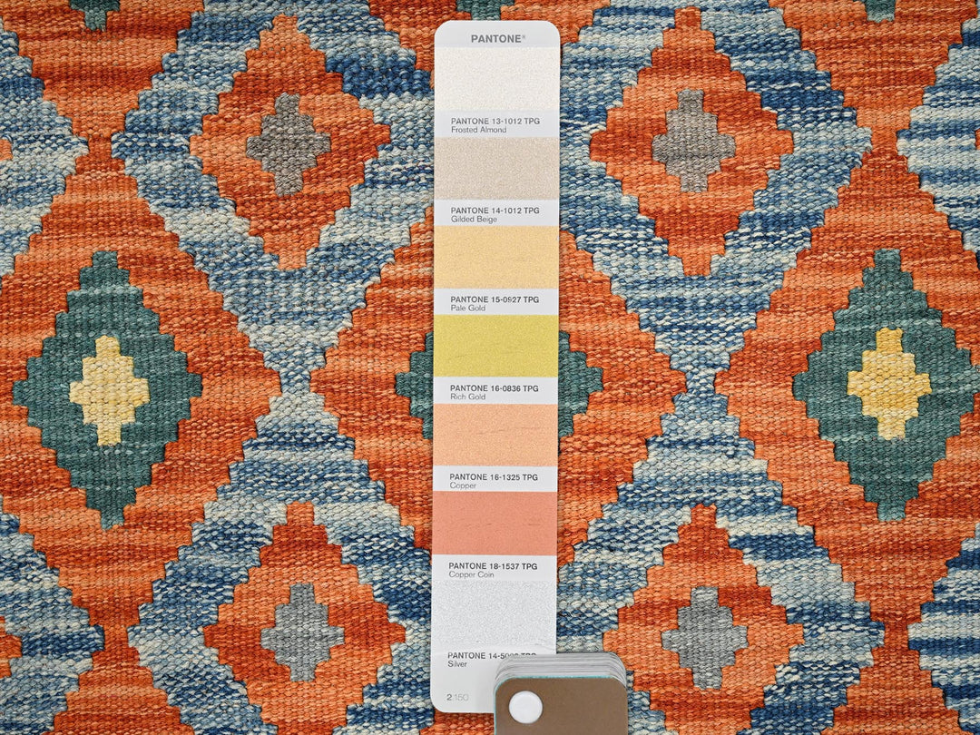 2'8" x 8'1" New Hand Woven Multicolored Wool Runner Oriental Rug - MOA1021927