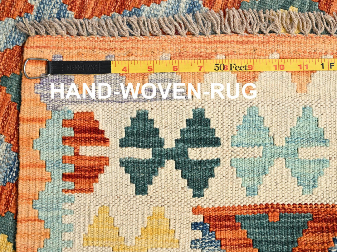 2'8" x 8'1" New Hand Woven Multicolored Wool Runner Oriental Rug - MOA1021927