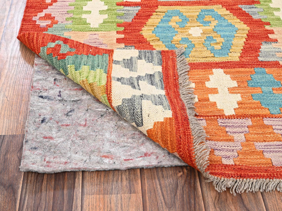 2'8" x 8'2" New Hand Woven Multicolored Wool Runner Oriental Rug - MOA1021928