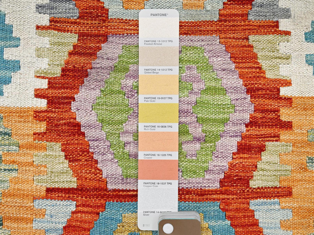 2'8" x 8'2" New Hand Woven Multicolored Wool Runner Oriental Rug - MOA1021928