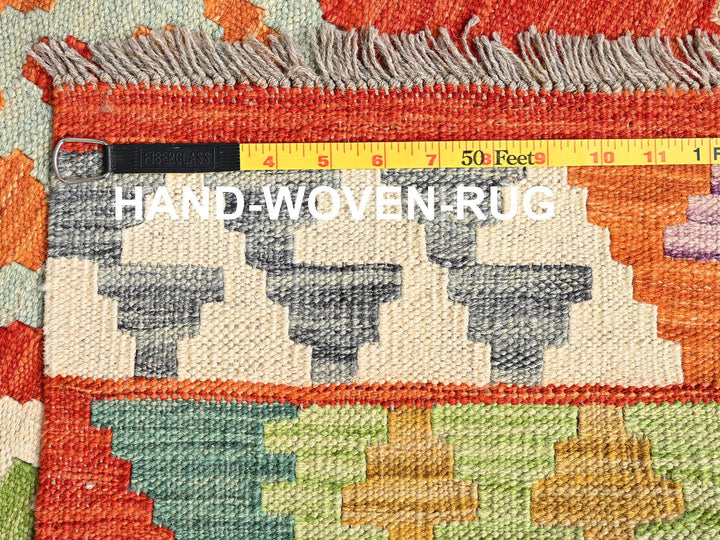 2'8" x 8'2" New Hand Woven Multicolored Wool Runner Oriental Rug - MOA1021928