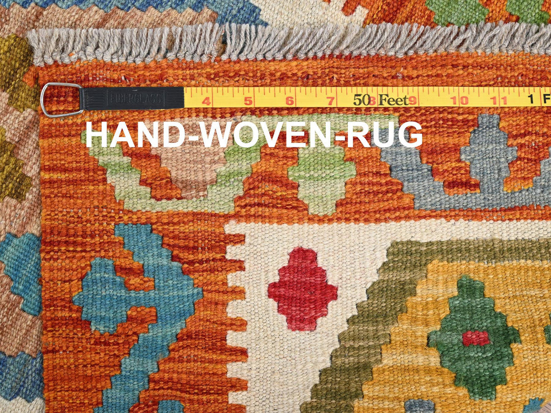 1'10" x 6'1" New Hand Woven Multicolored Wool Runner Oriental Rug - MOA1021930