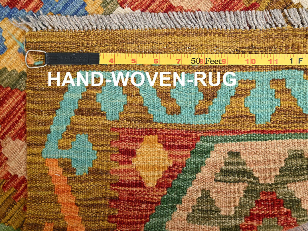 1'10" x 4'11" New Hand Woven Multicolored Wool Runner Oriental Rug - MOA1021934